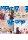 Metalize Mavi Kalp Folyo Balon