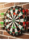 ® 12 İnç Dart Tahtası 4 Adet Metal Uçlu Dart Oku Kolay Montajlı
