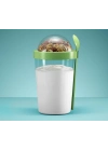 Meyve Hazneli - Kaşıklı Portatif Yoğurt Kabı