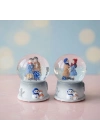 Mini Boy Işıklı Kar Küresi - Kış Masalı Tasarımlı - Romantik Hediyelik