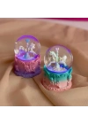 Mini Boy Işıklı Unicorn Kar Küresi