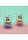 Mini Boy Sevimli Panda Tasarımlı Işıklı Kar Küresi