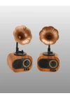 Mini Nostaljik Bluetooth Hoparlör FM Radyo 8 Saat Batarya