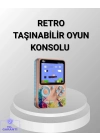 Mini Retro Oyun Konsolu 500 Oyunlu 3.0 İnç Ekran ve Şarjlı Batarya