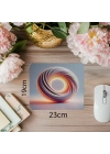 Minimal Donut Formu ile Modern Mouse Pad - 19x23 cm 2 mm Dikdörtgen İthal Baskılı Mouse Pad