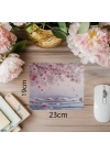 Minimal Japon Temalı Çiçek Mousepad - 19x23 cm 2 mm Dikdörtgen İthal Baskılı Mouse Pad