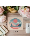Minimal Peyzaj Kompozisyonlu Mouse Pad - 19x23 cm 2 mm Dikdörtgen İthal Baskılı Mouse Pad