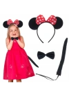 Minnie Mouse Taç Kuyruk Papyon Gösteri Seti