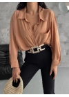 Modal oversize cepli gömlek