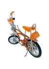 Model Araçlar - 1:8 Metal Retro Pinokyo Bisiklet - Die -Cast 17 cm - Turuncu
