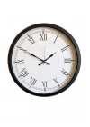 ® Modern 52 Cm Black & White Roma Rakamlı Metal Duvar Saati