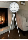 Modern Line Beyaz Tripod Ayaklı Saat