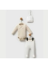 Moi Noi Kokina Şapka Body Pantolon Takım MNB5333 Bej