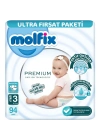 Molfix Premium Bebek Bezi Ultra Fırsat Paketi 3 Beden 4-9 Kg 94 Adet