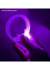 Mor Led Işıklı Baskı Yapılabilen Pilli Bileklik Bilezik 1,5 Cm Genişlik