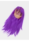 Mor Renk Düz Kesim Uzun Parti Peruğu Takma Saç