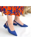 Morji Mavi Cilt Topuklu Ayakkabı