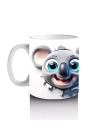 Mutlu Bakışlı Sevimli Koala İkizleri – Baskılı Kahve Kupası