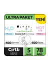 Natural Double Soft Bebek Bezi Ultra Paket 5 Beden 78 Adet
