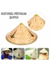 Naturel Renk Cambodia Kamboçyalı Vietnam Şapkası Pvc Hasır