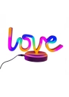 Neon Işıklı Love Yazılı Masa Gece Lambası