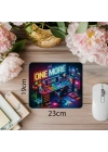 Neon Işıklı One More Game Temalı Mousepad - 19x23 cm 2 mm Dikdörtgen İthal Baskılı Mouse Pad