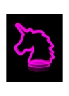 Neon Işıklı Unicorn Masa Gece Lambası