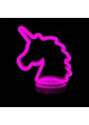 Neon Işıklı Unicorn Masa Gece Lambası