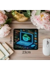 Neon Kahve Simgeli Karanlık Mousepad - 19x23 cm 2 mm Dikdörtgen İthal Baskılı Mouse Pad