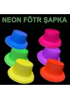 Neon Partisi Turuncu Renk Plastik Fötr Şapka