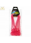 Neon Pembe Boncuk Kolye 80 cm – Retro 80’ler 90’lar Parti Aksesuarı