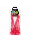 Neon Pembe Boncuk Kolye 80 Cm – Retro 80’ler 90’lar Parti Aksesuarı