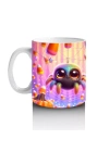 Neon Renkli Sevimli Canavarlar Figürlü Tatlı Cadılar Bayramı Baskılı Kupa Bardak