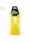 Neon Sarı Boncuk Kolye 80 cm – Retro 80’ler 90’lar Parti Aksesuarı