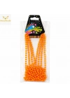 Neon Turuncu Boncuk Kolye 80 cm – Retro 80’ler 90’lar Parti Aksesuarı