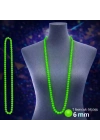 Neon Yeşil Boncuk Kolye 80 Cm – Retro 80’ler 90’lar Parti Aksesuarı