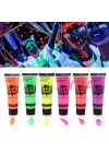 Neonlu Glow Parti Yüz Boyası 6 Renk 6 Adet
