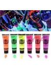 Neonlu Glow Parti Yüz Boyası 6 Renk 6 Adet
