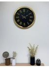 ® Noble Gold Black 40 Cm Metal Duvar Saati