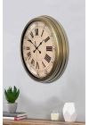 ® Nostalji Stil 40 Cm Metal Eskitme Duvar Saati