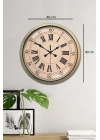 ® Nostalji Stil 40 Cm Metal Eskitme Duvar Saati