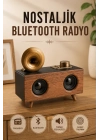 Nostaljik Radyo Bluetooth Bağlantılı Şarjlı Yüksek Ses Kaliteli