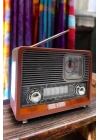 Nostaljik Radyo USB,AUX Ve SD Kart Girişli Bluetooth Bağlantılı