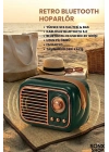 ®  Nostaljik Retro Bluetooth  - FM Radyo, USB ve Bluetooth Kablosuz Hoparlör
