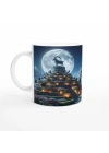Oğlak Burcu Baskılı Kahve Kupası - Ay ışığında Zodyak Bahçesi Vs3