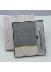 Öğretmenler Gününe Özel Deri Defter Ve Kalem Set