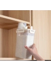 Ölçü Kabı Kapaklı Bakliyat Saklama Kabı - Kulplu Tasarım - 1800 ml