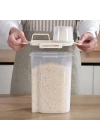 Ölçü Kabı Kapaklı Bakliyat Saklama Kabı - Kulplu Tasarım - 1800 ml