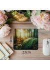 Orman Arka Planlı Yakın Doğa Mouse Pad - 19x23 cm 2 mm Dikdörtgen İthal Baskılı Mouse Pad