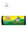 Orta Boy Çöp Torbası 55 x 60 cm 20 Li Rulo x 10 Paket = 200 Adet (Siyah)